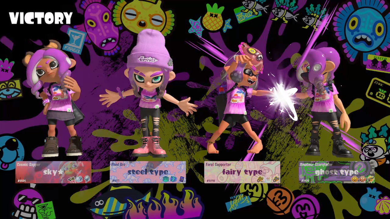 my inksona and fairy type fist bumping after a match